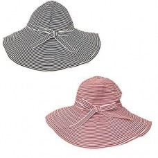 Tickled Pink Mujers Sun Hat Woven Grosgrain Straw Packable Crushable Red Navy  eb-37222397